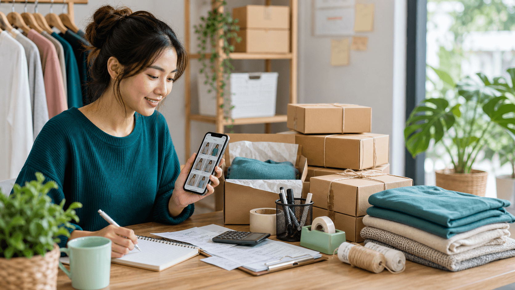 Seller online mengecek harga produk saat rupiah melemah terhadap dollar AS